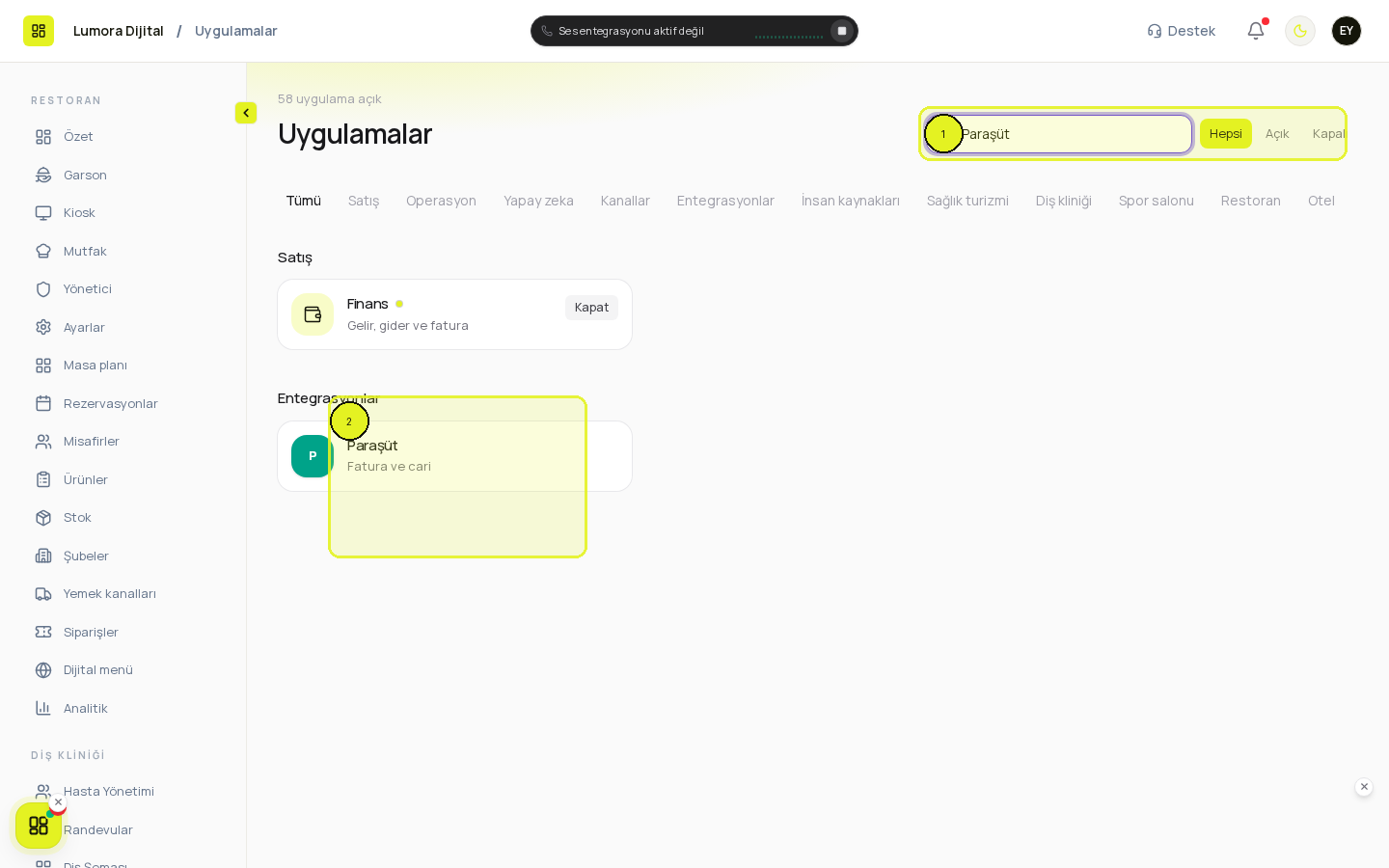 Uygulamalar araması