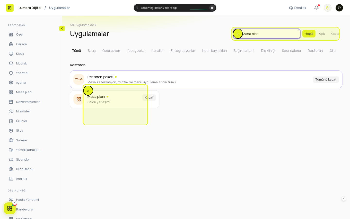 Uygulamalar araması